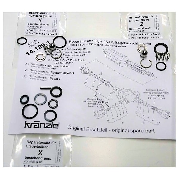 Kränzle Repairkit UL 250 (inox kogel) (14129.1)