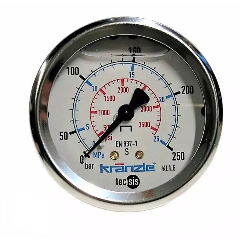 Kränzle manometer 0-250 bar (glycerine gevuld)
