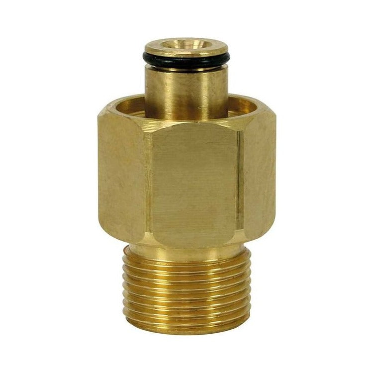 R+M Suttner TR22 binnendraad x M22x1,5 buitendraad aftermarket-adapter, geschikt voor specifieke Kärcher Professional TR22-aansluitingen, SKU 565681