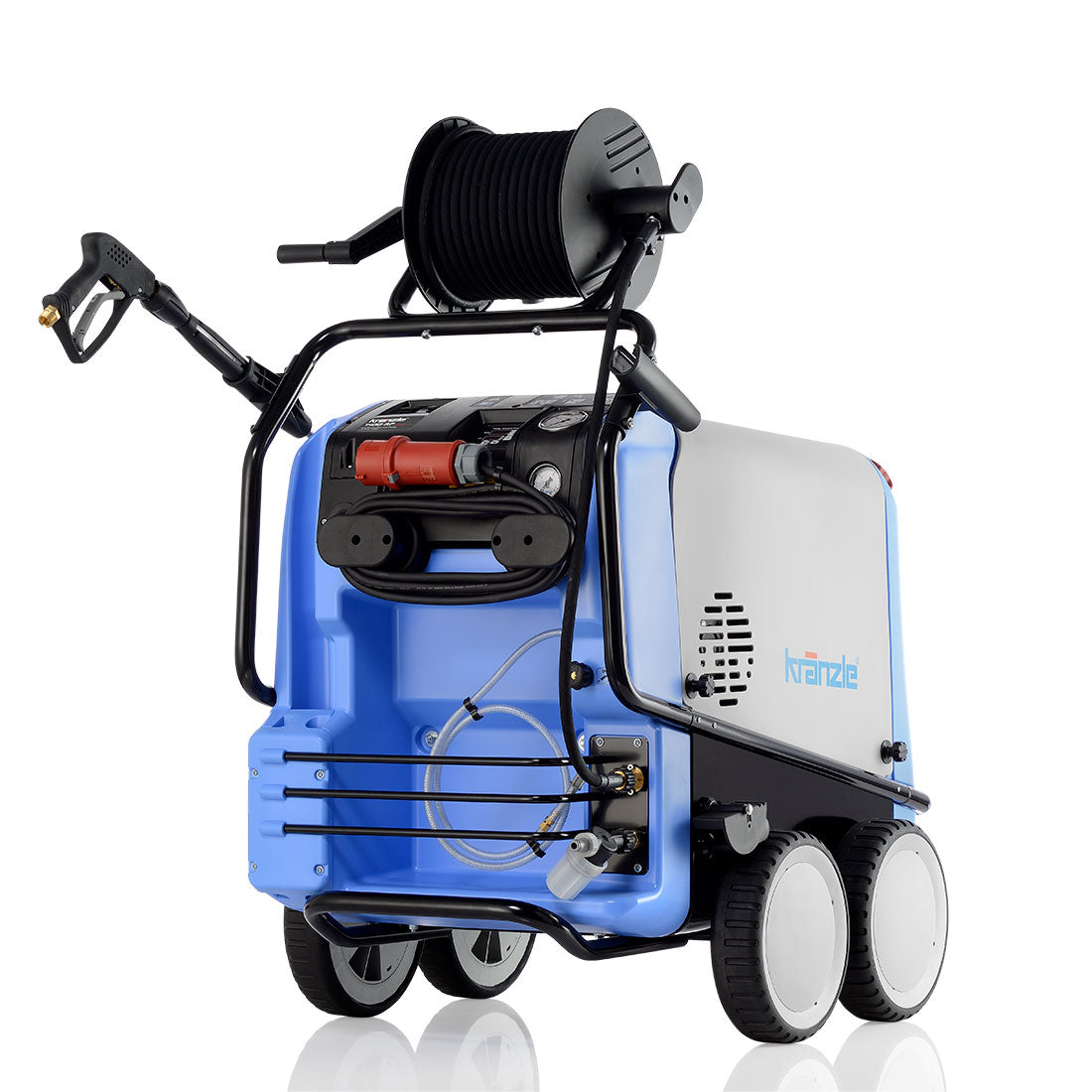 Kränzle Therm 1400 RP met haspel met accessoires vooraanzicht