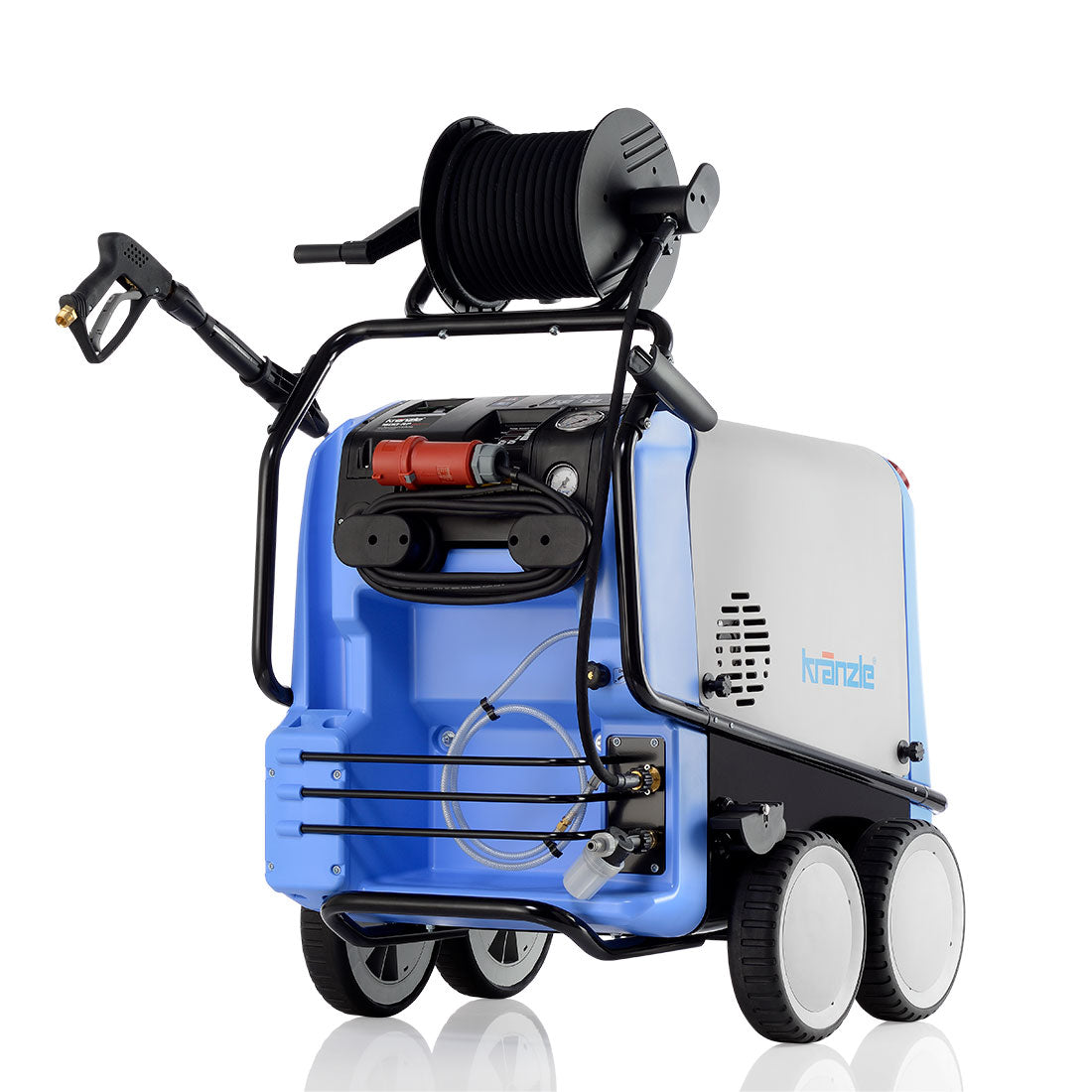 Kränzle Therm 1600 RP met haspel met toebehoren vooraanzicht