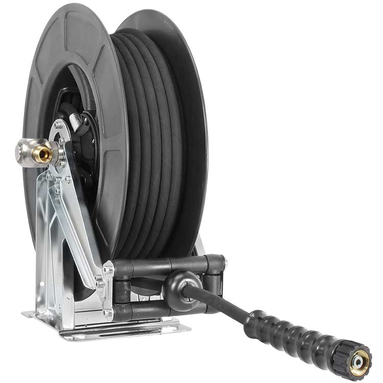 R+M Suttner hogedrukhaspel met 20m hogedrukslang - klaar voor gebruik