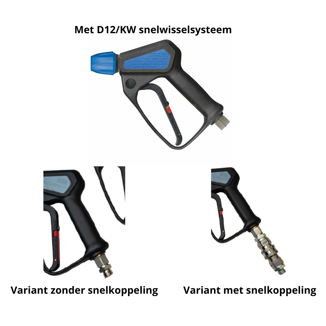 Pistool met D12 snelkoppeling (zonder lans)