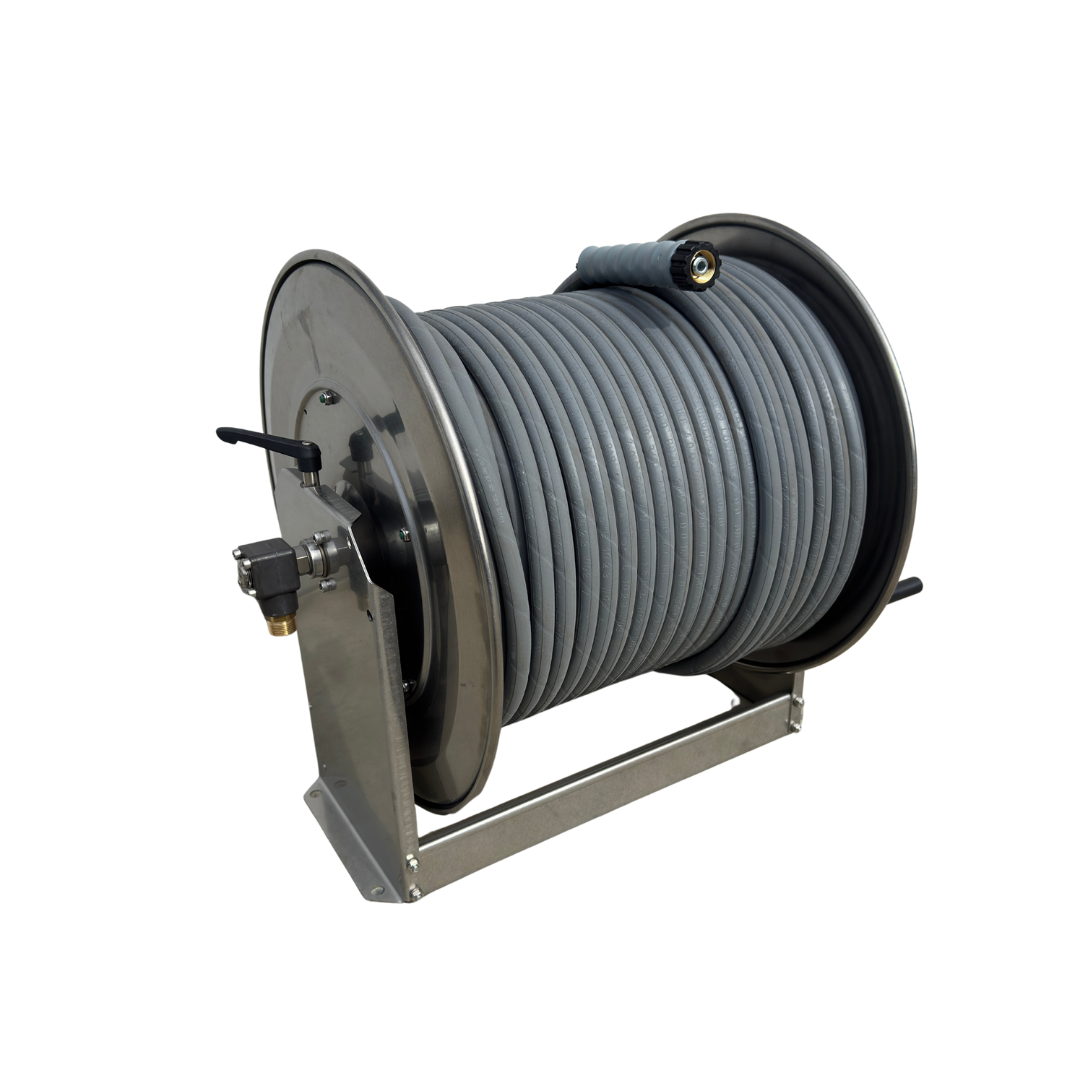 TEHA Slanghaspel Stki 40/12 met 70m hogedrukslang - compleet - voorzien van M22 koppelingen