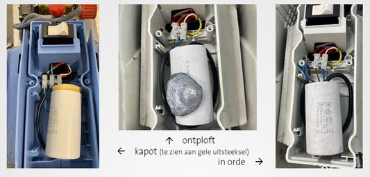 Kränzle condensatoren - technische hulp (mijn motor zoemt maar start niet)