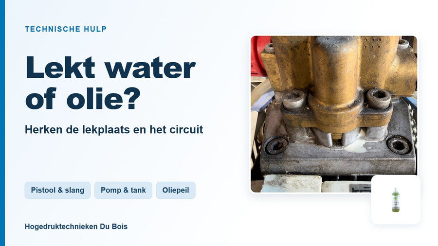 Kränzle lekt water of olie: wat controleer je eerst?