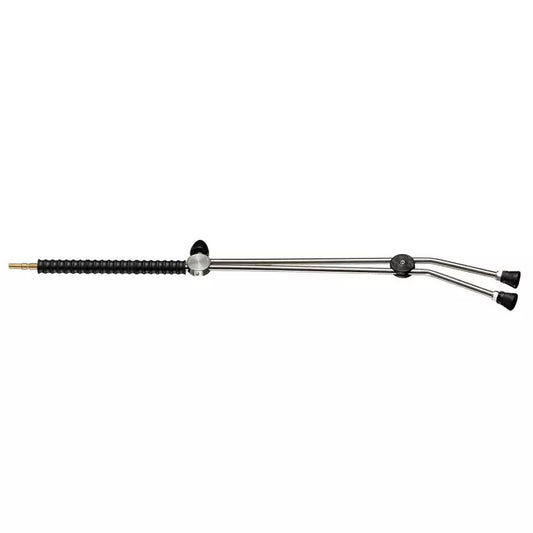 Kranzle Dubbellans 1.0 M inox met draaiknop (vanaf ventiel) (zonder sproeier) met steeknippel D12