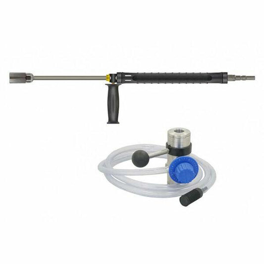 Kränzle schuimkit 1200 mm – RVS injector met bypass en regelbaar doseerventiel
