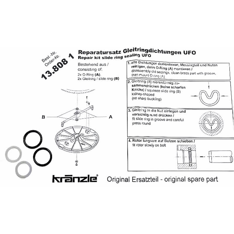 Kränzle Dichting radial 12 MM (set) - ufo (13808.1)