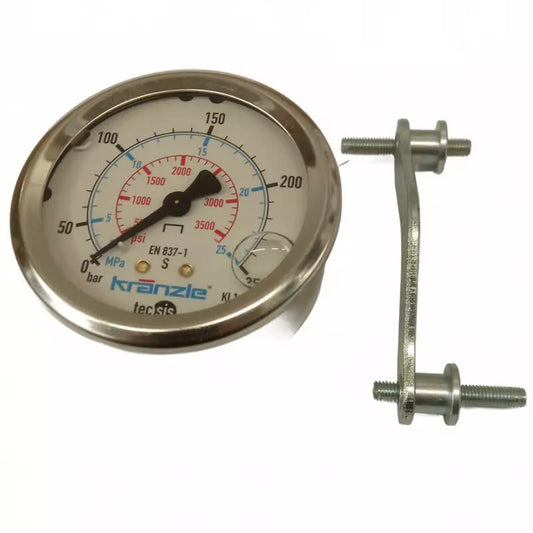 Kränzle manometer 0-250 bar met beugel