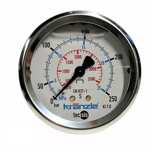 Kränzle manometer 0-250 bar (glycerine gevuld)