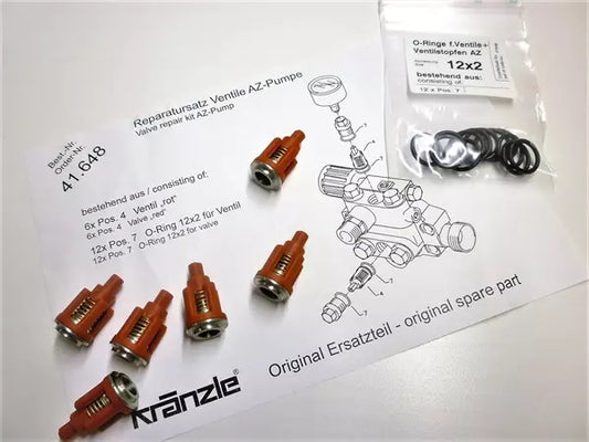 Kränzle Repairkit ventielen rood klein – AZ pomp (41648)