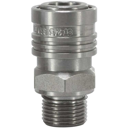 R+M Suttner ST-245 koppeling 3/8 inch buitendraad RVS voor hogedruktoepassingen
