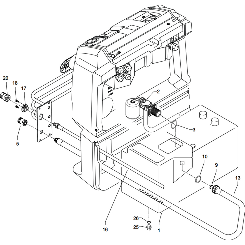 Kränzle Therm 1017 (63220.0) - Wateringang - (nieuwe vlotter)