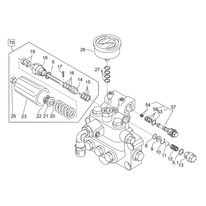 Kränzle B 240 T - Bypassysteem