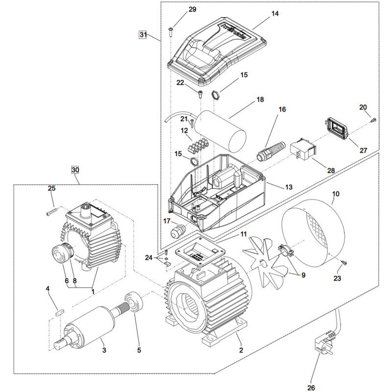 Kränzle HD 10-122 TS - Motor