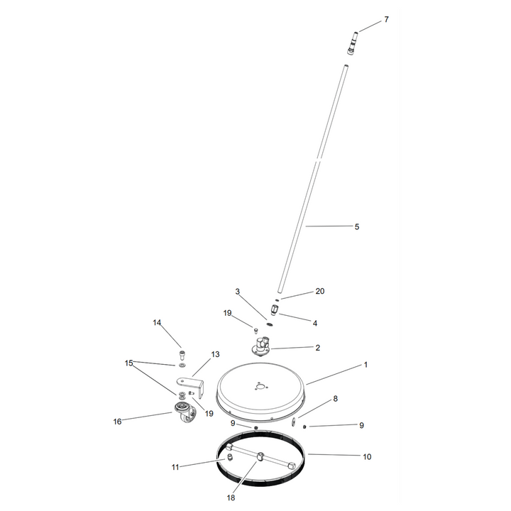 Kränzle Round Cleaner 410 – lans 600mm - D12 Steeknippel - Round cleaner