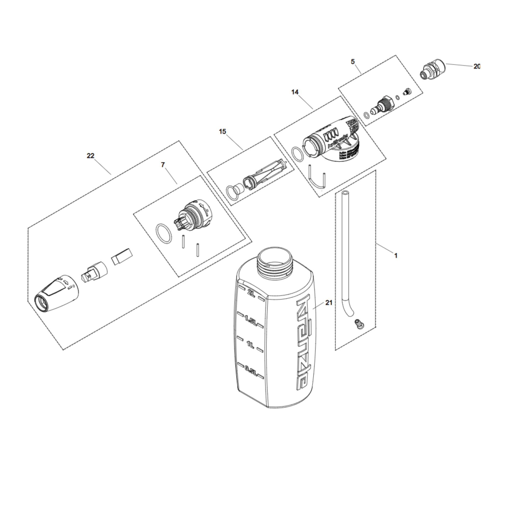KranzleSchuimlansmetreservoir2LM22aansluiting_Schuimlans