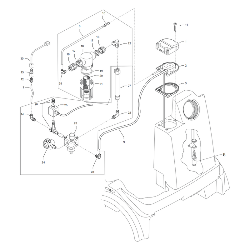 Kränzle Therm C 11/130 - Brandstoftoevoer