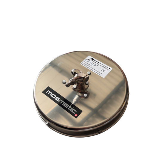 Detail van de Mosmatic FL-EG 300 compacte oppervlaktereiniger zonder HP-gun en zonder lans