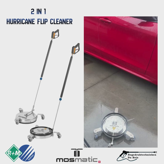 Mosmatic Hurricane Flip HURF-300: demonstratie van vloer- en onderwagenreiniging